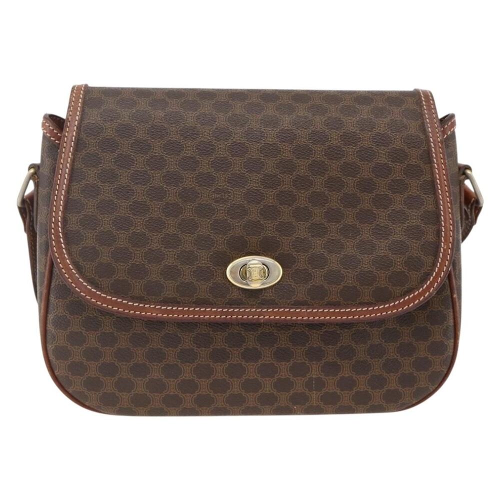 Celine Macadam Shoulder Bag Brown